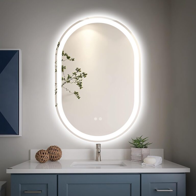 38"x26" Oval LED Bathroom Mirror, Frameless Backlit Mirror with Light Anti-Fog 3 Color Dimmable with Memory Function IP65 Waterproof 5mm HD Glass, Lighted Backlit Mirror Smart for Makeup - Image 2