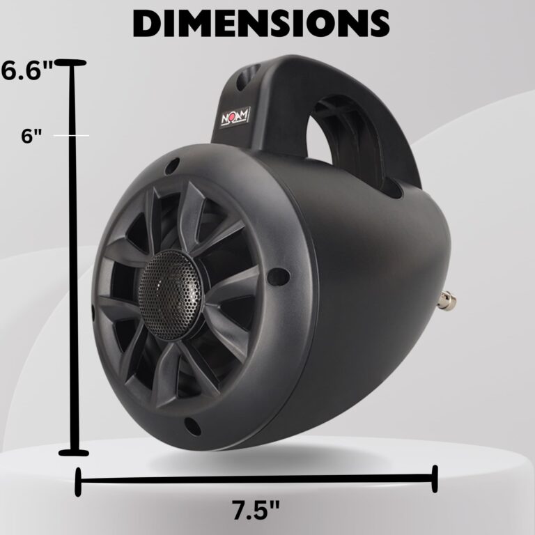 NOAM NUTV4 Quad - 4 Channels Marine Bluetooth ATV/Golf Cart/UTV Tower Speakers Stereo System - Image 5