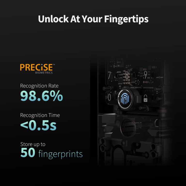 Aqara Smart Lock U100, Fingerprint Keyless Entry Door Lock with Apple Home Key, Touchscreen Keypad, Bluetooth Electronic Deadbolt, IP65 Weatherproof, Supports Apple HomeKit, Alexa, Google, IFTTT, Gray - Image 7