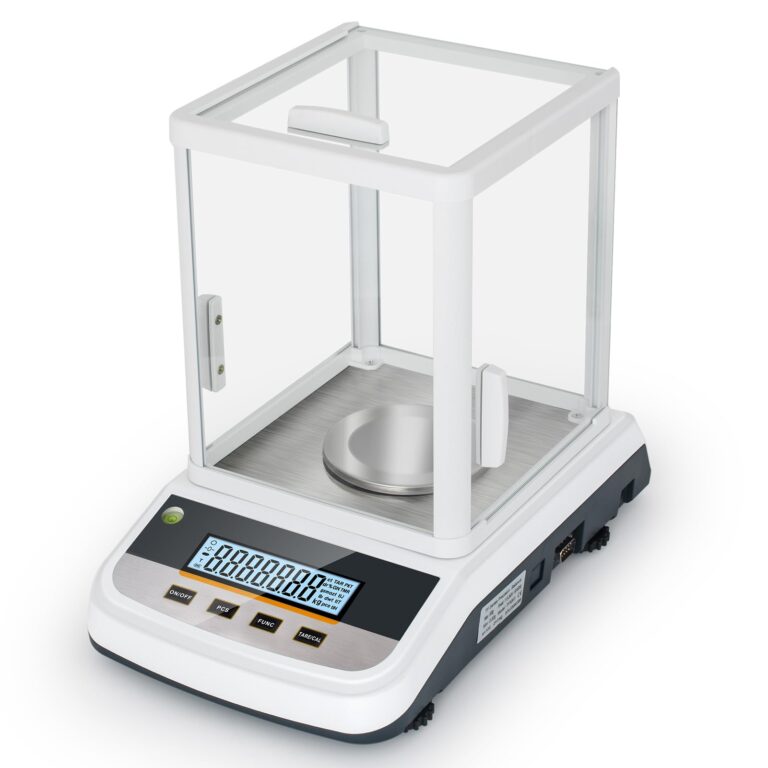 500g Analytical Lab Balance with 0.001g Ultra-Precision, Digital Scale Multi-Functional Units Plug-in Exclusive 500g Weight - Ideal for Laboratories, Research, Industrial, Kitchen, Food, Jewelry…