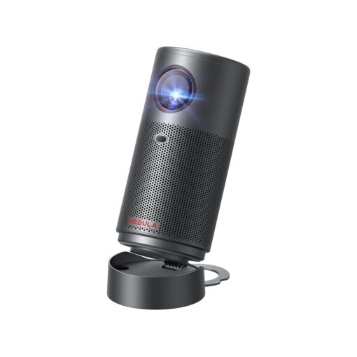 NEBULA Capsule Air Google TV Projector, Officially Licensed Netflix, 720p Smart Mini Projector with Wi-Fi and Bluetooth, 2 Hours of Playtime, Dolby Digital, Ultra Portable for Any Space
