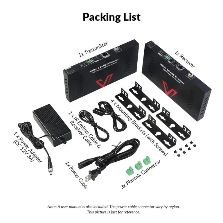ARC HDMI Extender 4K@60Hz 4:4:4 Over Cat5e/6/6a/7 Cable up to 130ft, HDBaseT Extender, Audio Return Channel, S/PDIF Audio Pass Through, HDMI 2.0, HDCP2.2, CEC, PoE & Dual IR, RS232, Atmos & DTS:X - Image 2