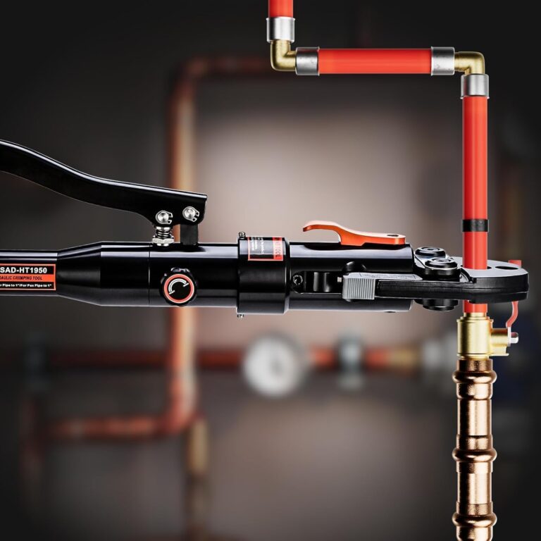 IBOSAD Hydraulic Copper Pipe Tube Fittings Crimping Tool with 1/2",3/4",1" for Copper Pipe and 1/2&3/4" F877 Stainless PEX Sleeve,1/2&3/4" for F1807 Pex Pipe Copper Ring - Image 2