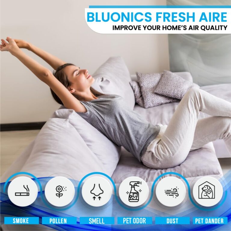 Bluonics 4-Pack Fresh Aire Water Based Revitalizer. Black Color with 7 LED Color Changing Lights White Noise Machine Use Essential Oils and Fragrances - Image 7