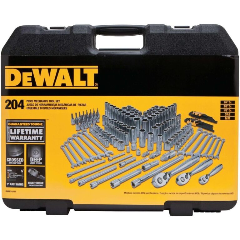 DEWALT Mechanics Tools Kit and Socket Set, 204-Piece, 1/4" & 3/8" & 1/2" Drive, MM/SAE (DWMT72165) - Image 4