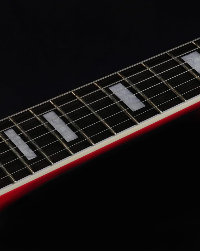 WestCreek Revenge Solid Body Electric Guitar, Heavy Metal Guitar, Right Handed, Heavy Metal Pickups, Rounded End Jumbo Frets, Bone nut, Rosewood Fretboard, Mahogany Body（Gradient Red） - Image 3