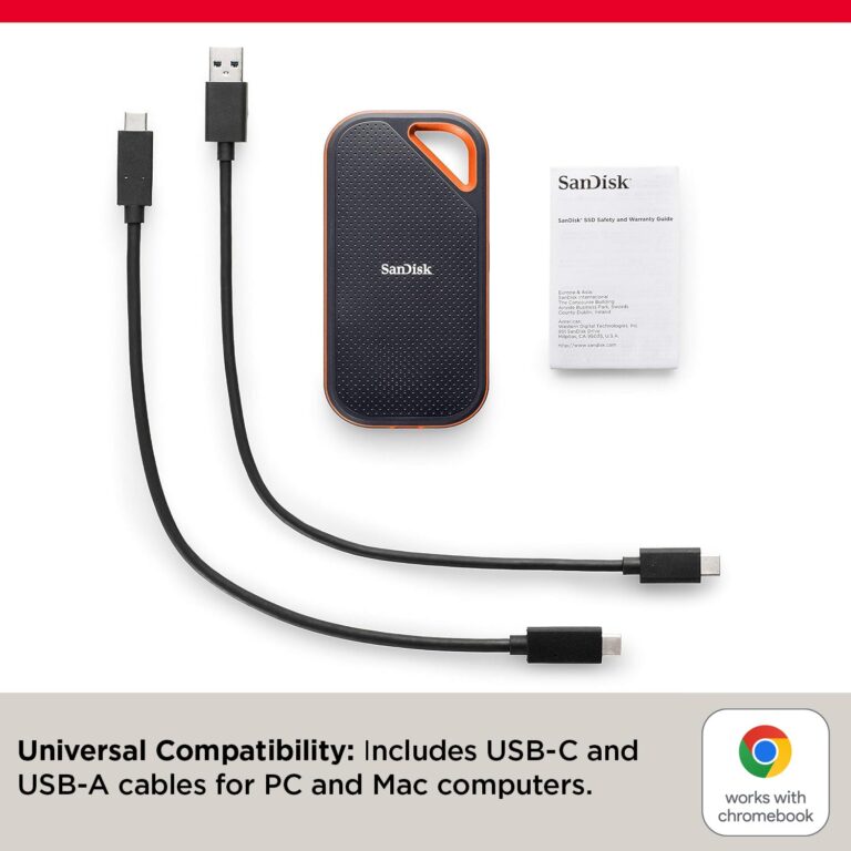 SanDisk 2TB Extreme PRO Portable SSD - Up to 2000MB/s - USB-C, USB 3.2 Gen 2x2, IP65 Water and Dust Resistance, Updated Firmware - External Solid State Drive - SDSSDE81-2T00-G25 - Image 5