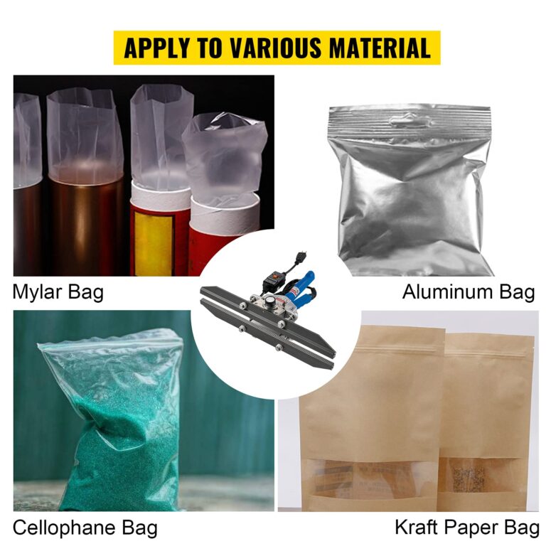 Happybuy FKR-400 Heat Crimp Sealer 16" Bag Crimper 500W/110V Handheld Portable with 0-250℃ Temperature Control for Mylar, Foil, Cellophane, Kraft Paper, BOPP Bags - Image 4