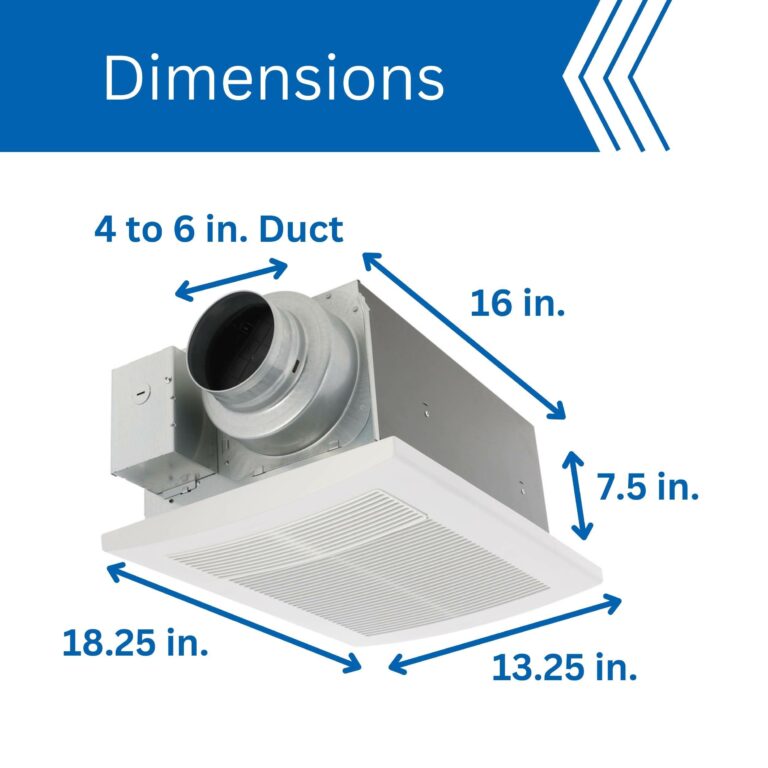 Panasonic FV-0511VH1 WhisperWarm DC Bathroom Fan with Heater - Simplified Ventilation and Heat - 50-80-110 CFM - Image 2