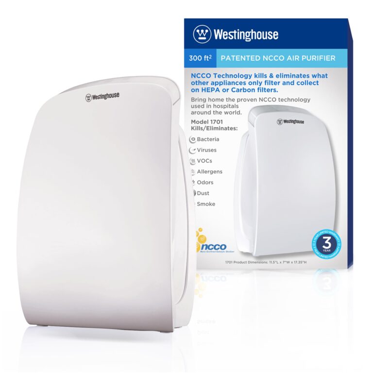 Westinghouse 1701 True HEPA Air Purifier - Medical-Grade NCCO Technology Air Purifiers for Home, Removes Allergens, Pet Dander, Smoke, Odors, Air Purifier 300 sq ft.