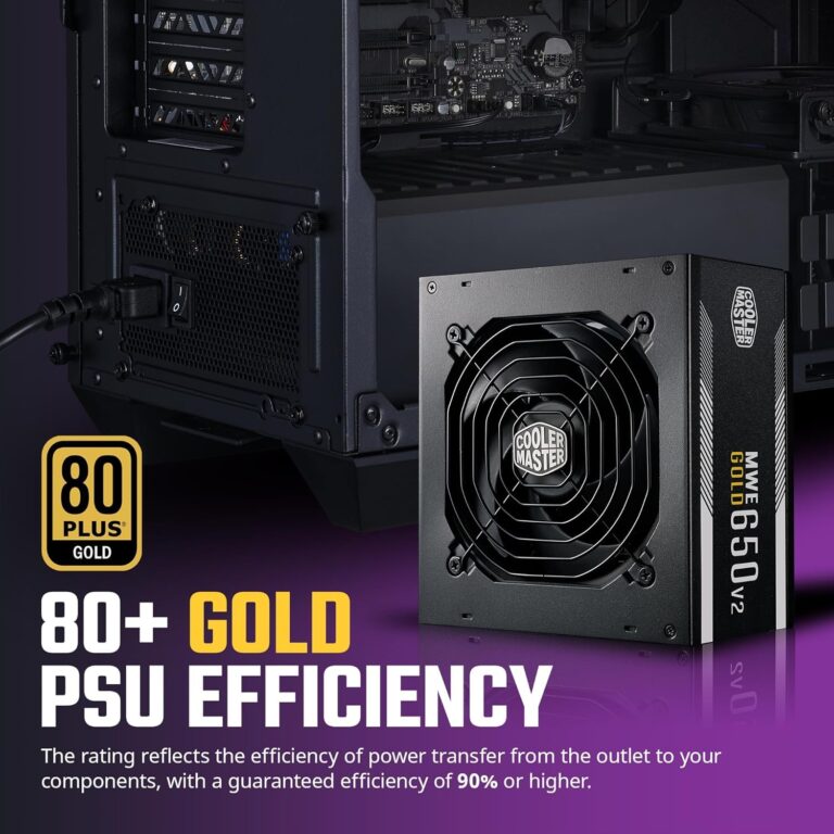 Cooler Master HAF 500 High-Airflow Mid-Tower ATX Gaming Case + Hyper 212 Halo CPU Cooler 140W TDP + 650W Gold PSU – 3X ARGB Fans, 120mm GPU Fan, Mesh Front, Tempered Glass, Cable Management - Image 6
