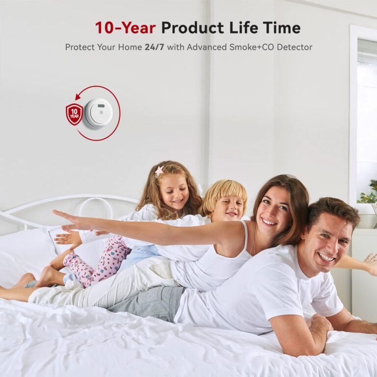 Siterlink Smoke and Carbon Monoxide Detector Combo with LCD Display, 2 in 1 Fire and CO Detector Alarm with LED Indicator & Test Button, Battery Operated, UL 217 & UL 2034 Standards, 5 Pack - Image 7