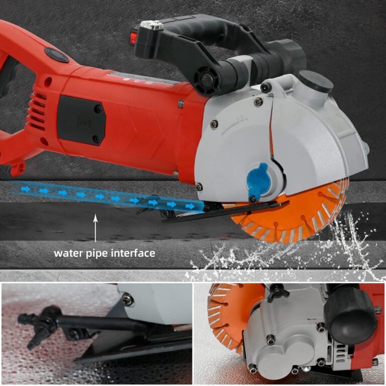 TIEKJOT 110 V Wall Chaser Groove Cutting Machine Electric Concrete Cutter 4800 W for Brick Grooving Slotting Power Masonry Saw With 5 Pcs 5 Inch Saw Blades Infrared Sighting and Dustproof - Image 4