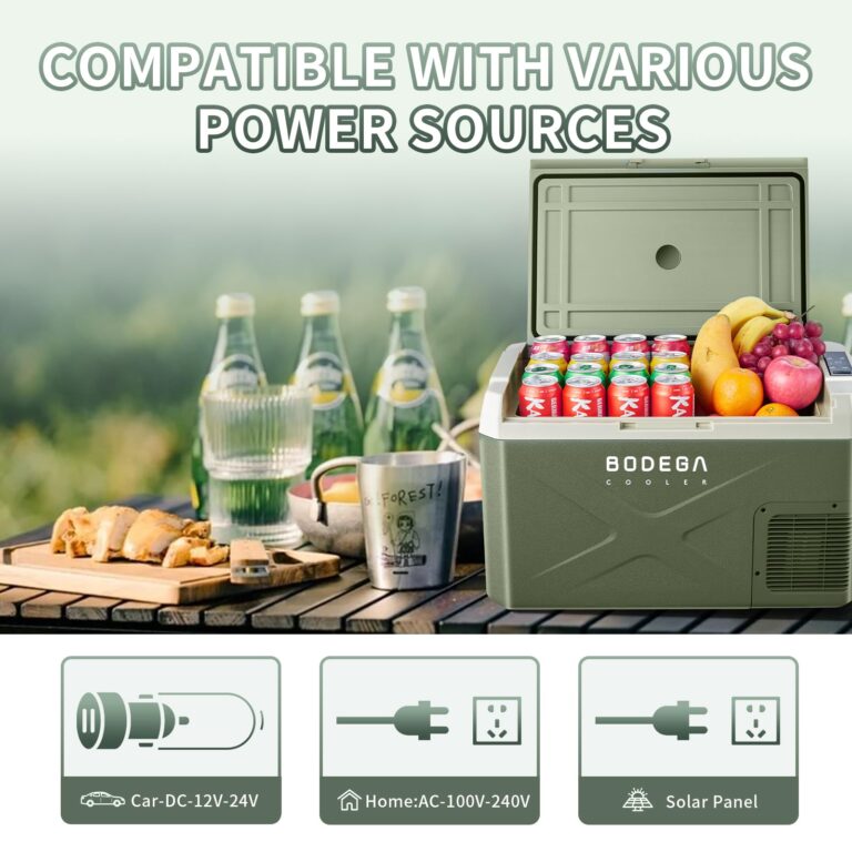 BODEGACOOLER 12 Volt Car Refrigerator, Electric Cooler Portable Freezer WIFI APP Control, 32Quart(30L) RV Car Fridge-4℉-68℉, 12/24V DC100-240 Volt AC for Outdoor Camping Travel Vehicles Home Use - Image 5
