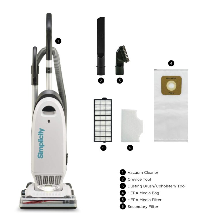 Simplicity Vacuums Allergy Bagged Vacuum Cleaner for Carpet and Hardwood, Multi Surface Upright Vacuum Cleaner with Certified HEPA Vacuum, Pet Vacuum, S20EZM - Image 9