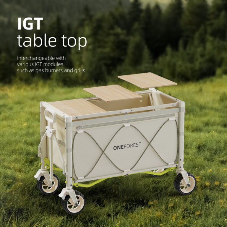 ONEFOREST Collapsible Wagon Cart with Canopy Tent, Portable Large Capacity Foldable Wagon Cart, Heavy Duty Garden Cart with Wheels for Camping Sports Beach Backyard and Picnics - Image 6