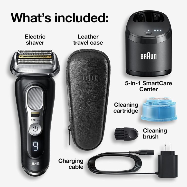 Braun Electric Razor,Waterproof Foil Shaver for Men,Series 9 Pro 9460cc,Wet & Dry Shave,w/ProLift Beard Trimmer for Grooming,5-in-1 Cleaning & Charging SmartCare Center, Head Shavers for Bald Men - Image 8