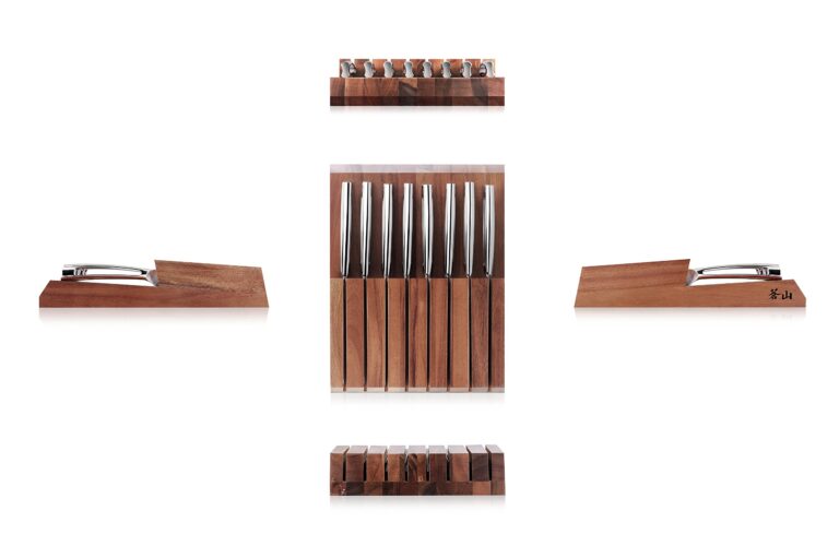 Cangshan N1 Series 59496 German Steel Forged 8-Piece Steak Knife Set with Solid Acacia Wood Block, 5-Inch Blade - Image 3