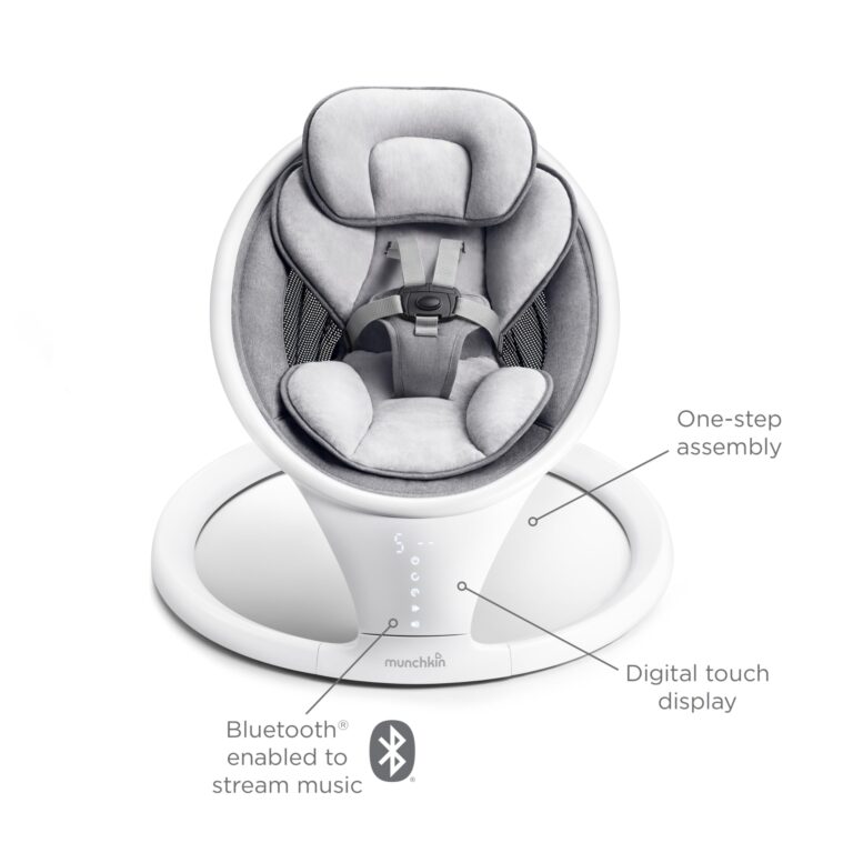 Munchkin Baby Swing with Bluetooth and Shhh… Sleep Soother White Noise Machine - Perfect for New Parents - Image 9