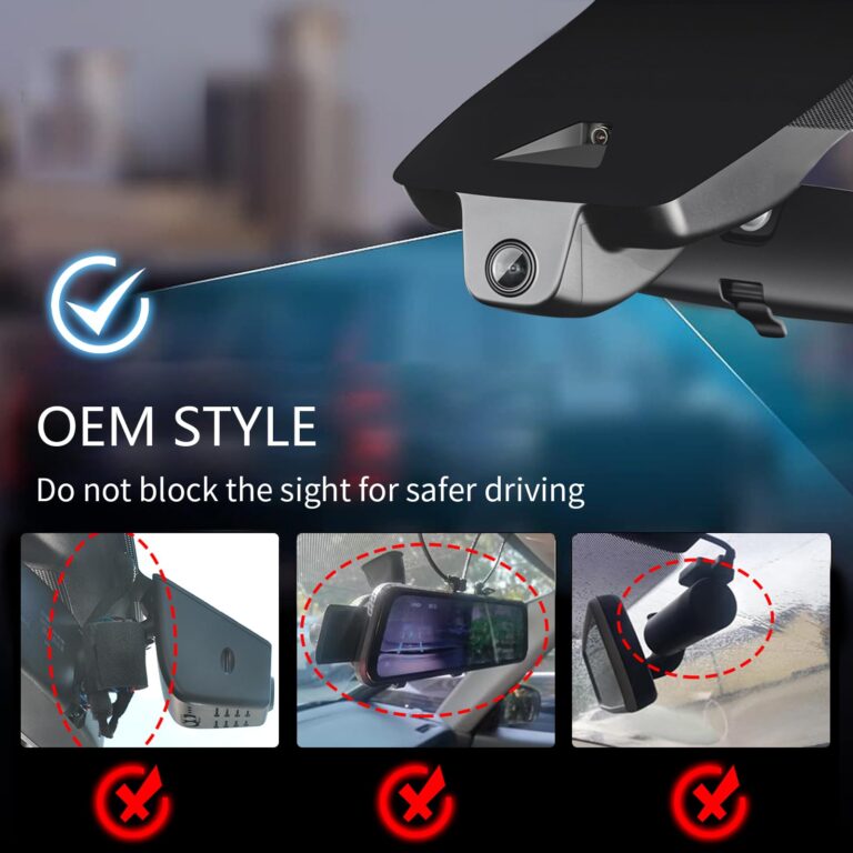 Mangoal 4K Dash Cam custom fit for Toyota Highlander & Hybrid Gen4 UX70 2020 2021 2022 2023 2024 2025(Model A), E Limited L XLE XSE Platinum, Integrated OEM Look,UHD 2160P Video, App & WiFi,128GB Card - Image 2
