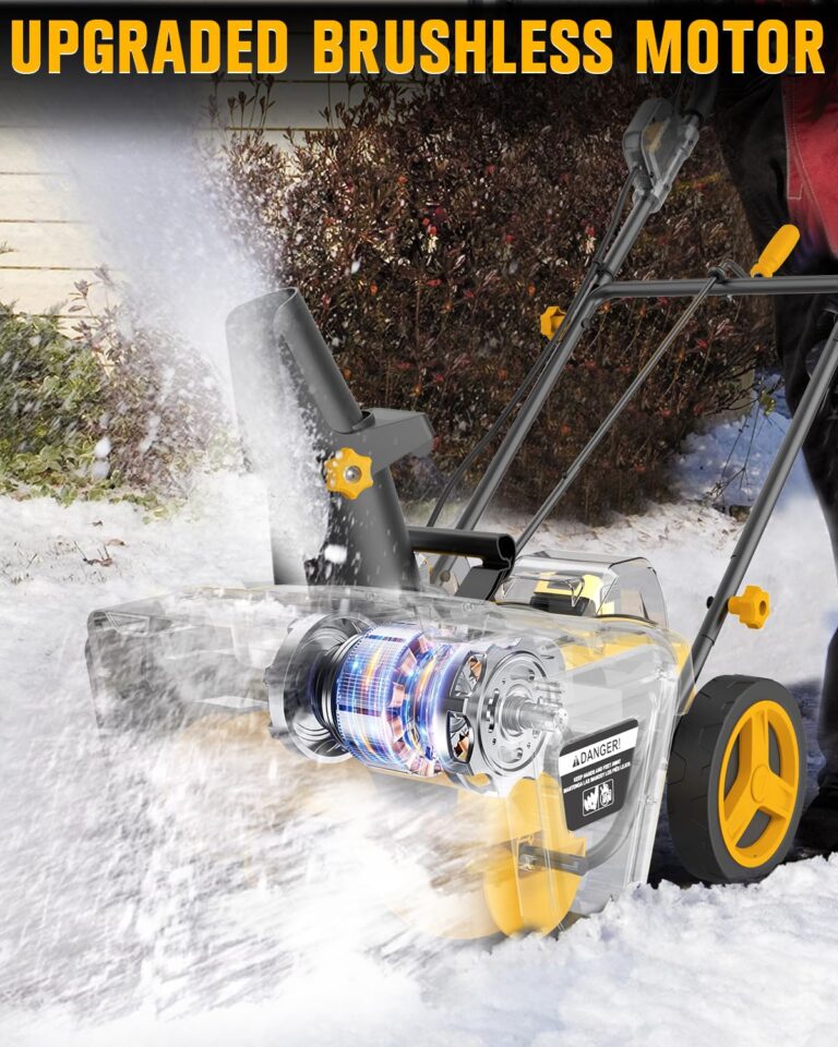 Houselife Cordless Snow Blower Compatible with Dewalt 20V Max Battery, 2 x 20V Snow Thrower with Brushless, 20" Electric Snow Blowers with 2 LED Lights (Tool Only, 2 * 4.0Ah Batteries Required) - Image 7