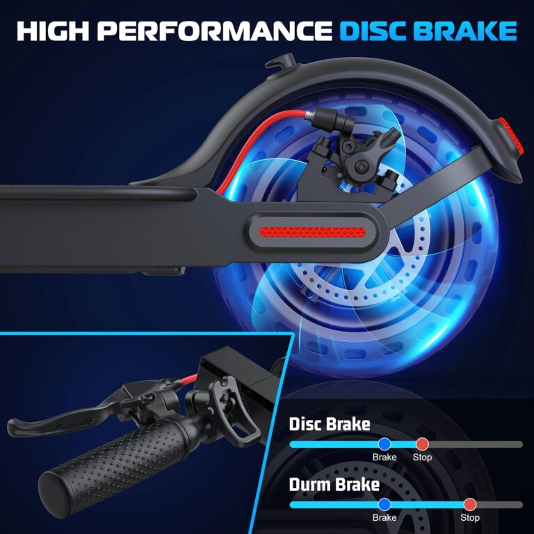 Caroma Electric Scooter Adults, Powerful 350W Motor, Max 18 Miles Long Range, Top Speed 20 MPH, 8.5" Solid Tires, Folding E Scooter with Dual Braking System & APP (Black Shards L1) - Image 3