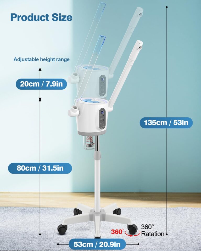 Kingsteam 2 in 1 Hot and Cold Facial Steamer, 30 Min Timer, Ionic Facial Steamer for Home, Esthetician, Professional Nano Water Mist with Large Water Volume for Beauty Salons - Ozone Facial Sprayer - Image 4