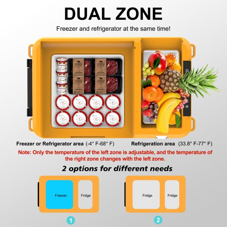 12v Car Refrigerator, Electric Cooler 28 Quart, Portable Fridge with Wheels, Freezer Compressor Cooler -4℉~68℉ 12/24V DC 100~240V AC Support App Control for Truck, Camping, Road Trips, Travel, RV - Image 7