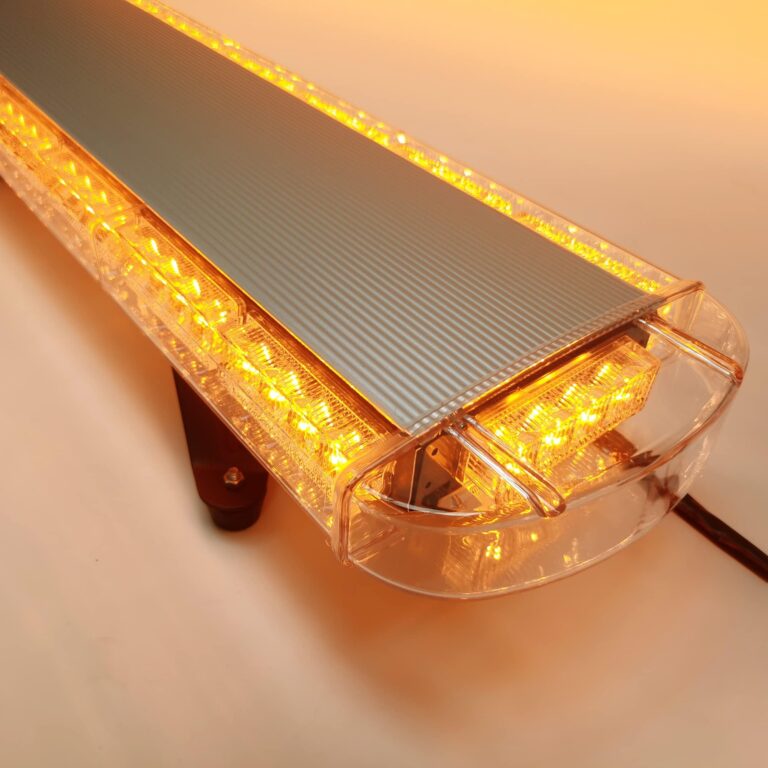 CFLMYYXGS 12V-24V 55" Inch 104 LED 26 Strobe Patterns Emergency Warning Amber LED Light bar Wrecker Beacon Vehicles Security Law Snowplow Tow Trucks Crane Flashing Lights - Image 6