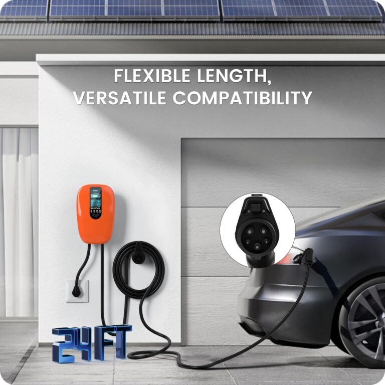 NURZVIY Level 2 EV Charger for Home 48 Amp 240V Electric Vehicle Charging Station with App Control, Indoor/Outdoor EVSE with WiFi/Bluetooth, Hardwired - Image 2