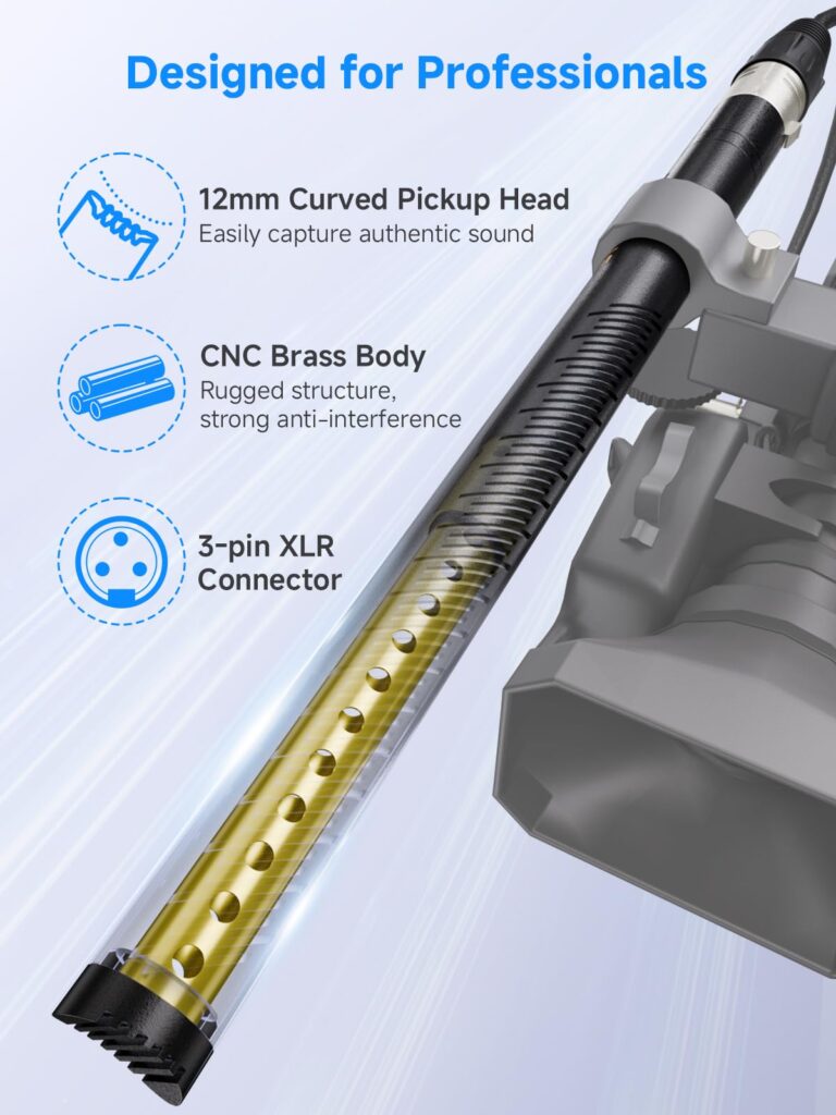 SYNCO XLR Shotgun Microphone, Shotgun Mic D2 Hyper Cardioid Directional Condenser Mic with XLR Connector, Video/Audio Recording for Camcorders, Shotgun-Microphone-XLR-Condenser-Mic - Image 5