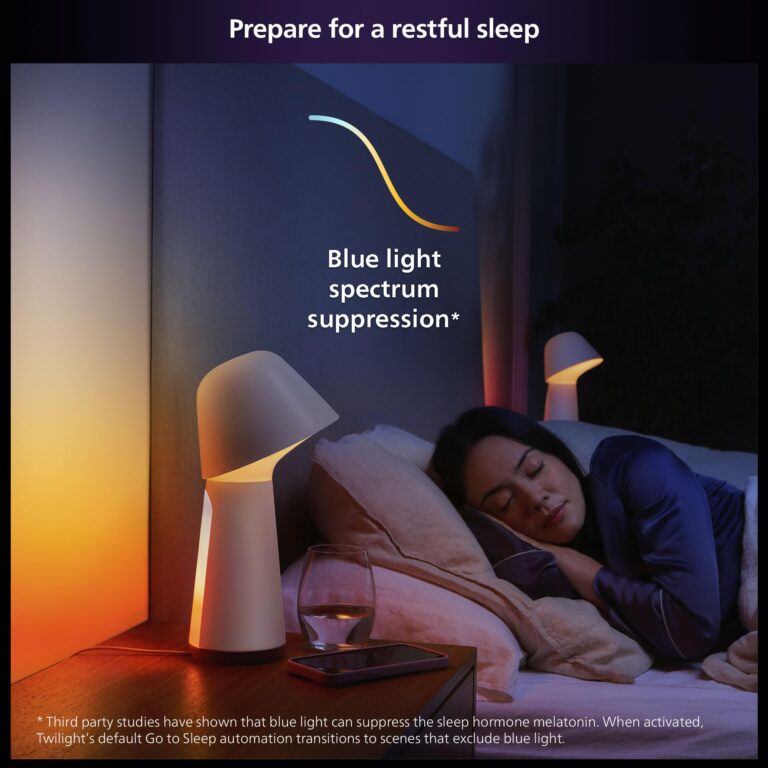 Philips Hue Twilight Smart Sleep and Wake-Up Lamp, White & Color Light, Bluetooth Compatible, Voice Control with Alexa, Apple Home & Google Assistant ​ - Image 6