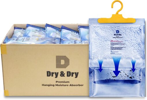 Dry & Dry 92 Packs [Net 14 Oz/Pack] Moisture Absorbers for Home, Basement & Bedroom - Small Dehumidifiers