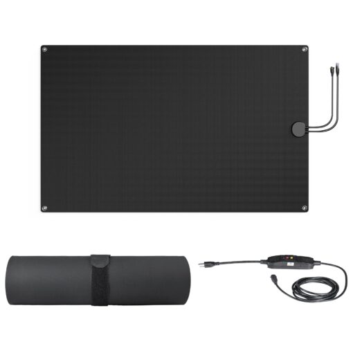 Miveda Snow Melting Mats Outdoor, Heated Snow Melting Mats with Timer, Non-Slip Rubber Heat Mats for Snow Ice, 11ft Power Cord, 110V Heated Outdoor Mats for Walkways, Driveways 30 * 48