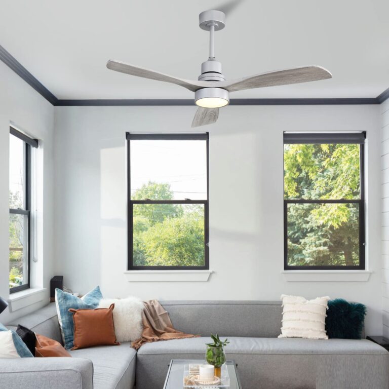 Sofucor Low Profile Ceiling Fan with Lights Remote Control 52 Inch Flush Mount Ceiling Fan Modern Wood Blade Fan for Bedroom Living Room Indoor Outdoor Farmhouse Patio, Noiseless DC Motor - Image 4