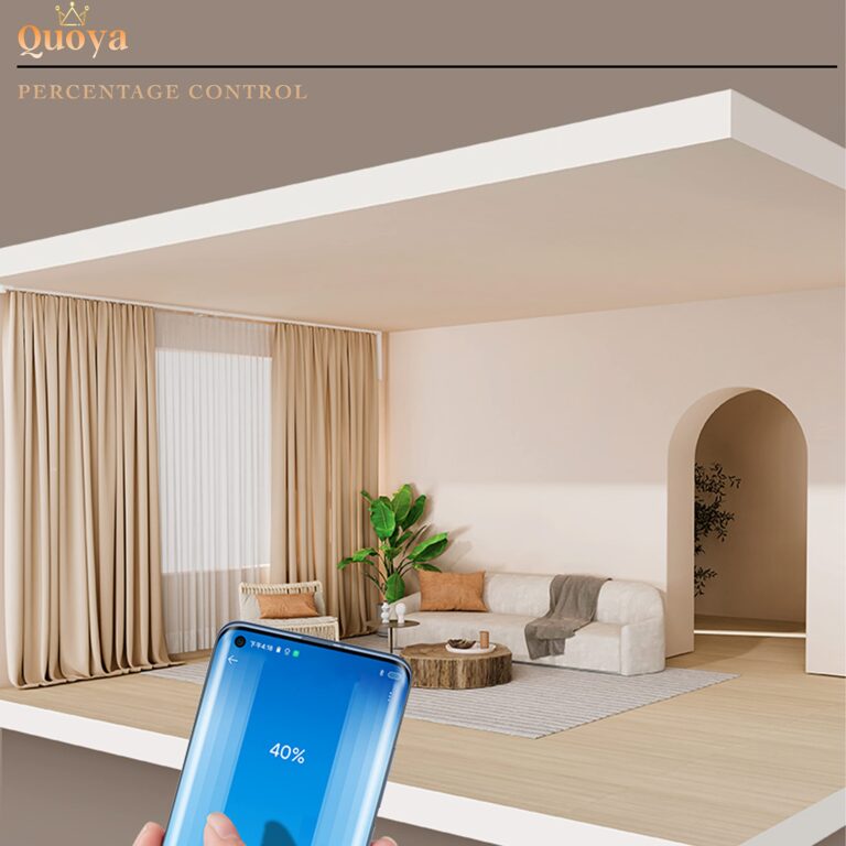 Quoya Smart Electric Curtain Track AT5810【Up to 7m (275inches)- Motorised and Adjustable 】, with Automated Rail Motor with App, Voice, Remote Control, Compatible with Alexa, Google and Siri - Image 2