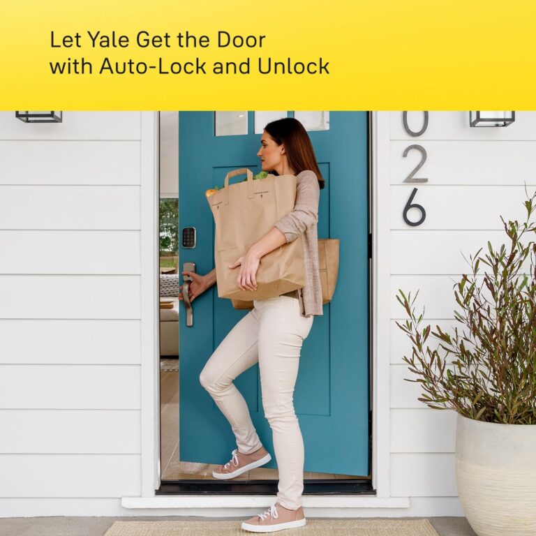 Yale Security Assure Lock 2 Deadbolt, Black Suede Smart Entry Door Lock with Wi-Fi Connected Keypad for Code Entry Door Lock and Remote Access with Back-Up Key, YRD410-WF1-BSP - Image 5