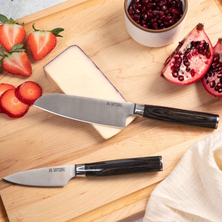 Yatoshi 9 Piece Block Set - Pro Kitchen Knife Set Ultra Sharp High Carbon Steel with Ergonomic Handle - Image 3