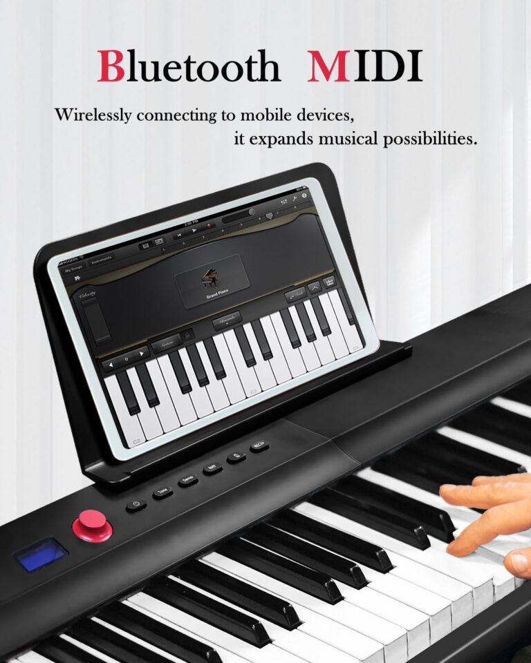 Longeye Foldable Piano Keyboard 88 Key Folding Piano Portable Electric Keyboard Semi Weighted Digital Piano for Beginners with Headphone, Sustain Pedal, Music Rest, Carry Case (Enhanced Sound) - Image 6