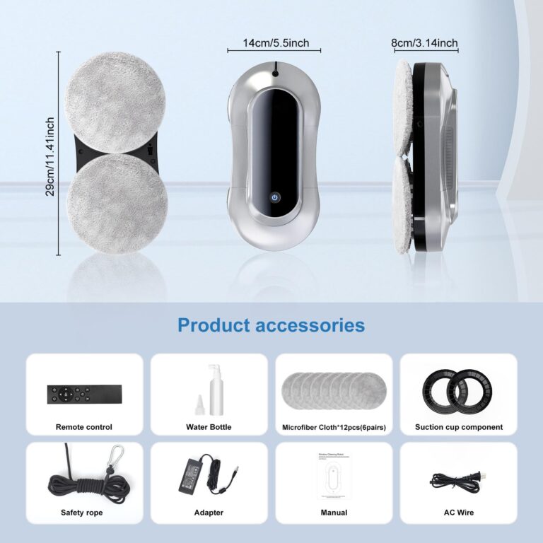eTRY Smart Robot Window Cleaner, Auto Water Spray & AI Path Planning,Edge Detection & Remote Control, Window Cleaning Robot for Highrise Windows Glass Doors - Image 3