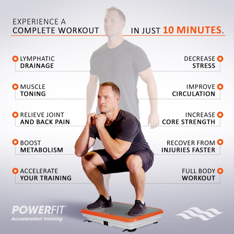 Power Fit Vibration Plate Exercise Machine, Powerfit Elite Vibration Platform, Power Plate, Body Vibration Plate for Lymphatic Drainage, Body Shaker Weight Loss - Remote, Resistance Bands & Diet Plan - Image 6
