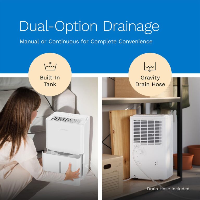 hOmeLabs 2,400 Sq. Ft Dehumidifier – 32 Pint, High-Efficiency Moisture Removal for Home, Bedroom, Bathroom & Large Rooms – Powerful Humidity Control, Quiet & Portable with Auto Shut-Off - Image 2