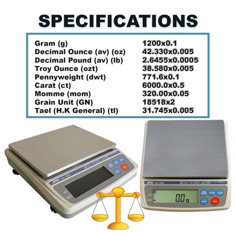 A&D EK1200i Legal for Trade Gold Scale - Certified Precision for Professional Jewelry Weighing - Image 2