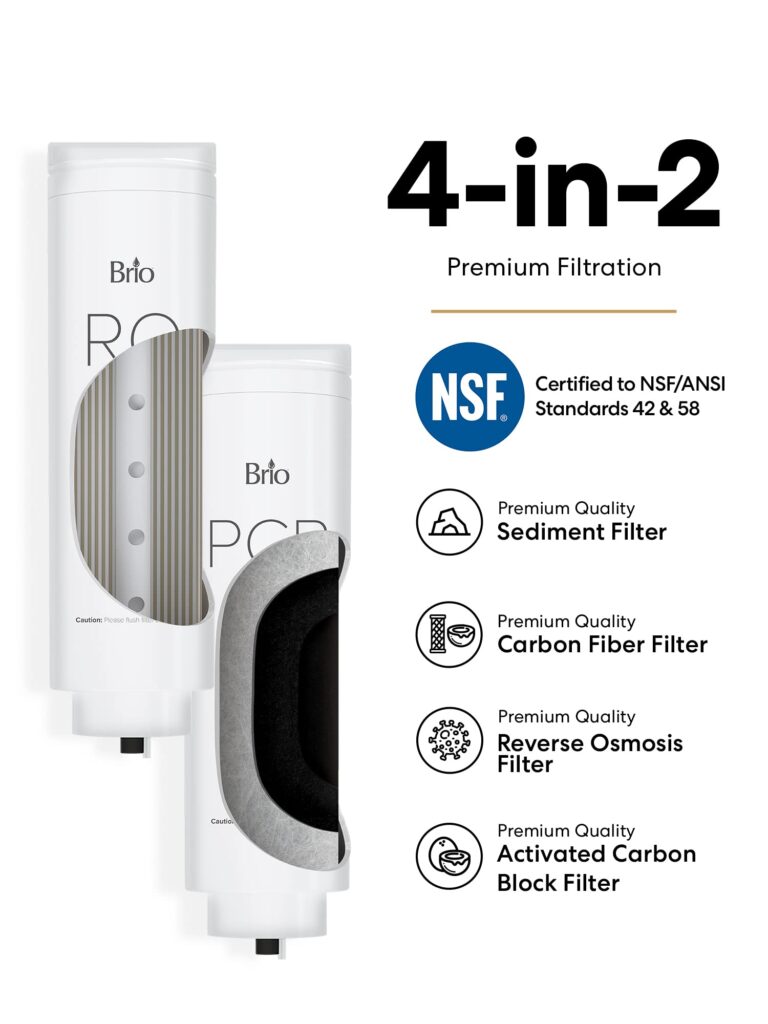 Brio Reverse Osmosis Water Filtration System, 700 GPD, 2:1 Pure to Drain, Tank-Less, Under Sink Faucet Mount - Image 8