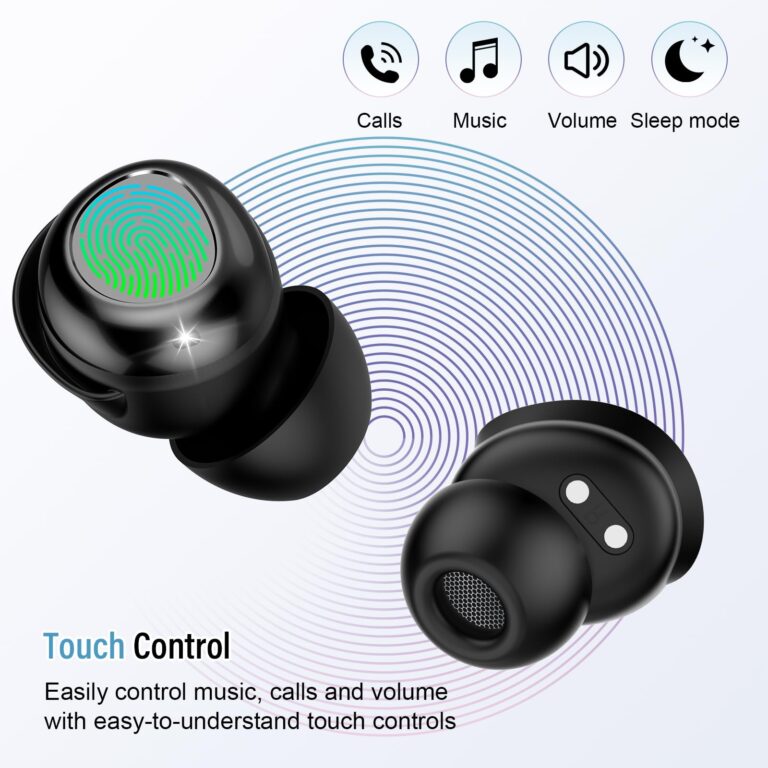 DUSONLAP Sleep Earbuds Bluetooth 5.4 in Ear Light-Weight Headphones, Mini Sleep Headphones Small Design for Side Sleepers, 47H Playtime with Charging Case, Clear Calls Earphones, Mysterious Black - Image 6