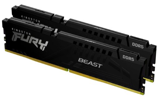 Kingston Fury Beast 16GB (2x16GB) 6000MT/s DDR5 CL36 Desktop Memory | AMD Expo | Plug N Play | Kit of 2| KF560C36BBE2K2-32