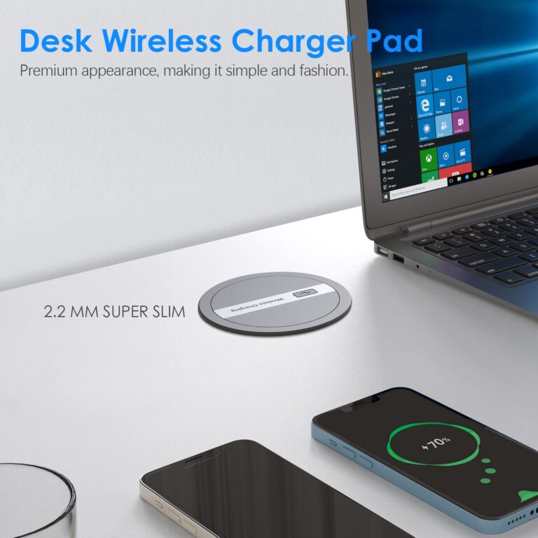 ANNQUAN 3.15" Pop Up Outlet with 15W Wireless Charger,Max 20W Power Delivery,800J Surge Protection,4 Tamper Resistant Outlets,4 USB Ports ETL Listed - Image 8