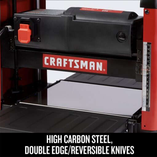 CRAFTSMAN Planer, 15 Amp, For Benchtops, Two Knife Solid Steel Cutter Head (CMEW320) - Image 6