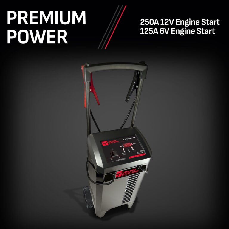 Schumacher Electric Farm and Ranch Wheeled Battery Charger and Engine Starter, FR01336, 4-in-1, Fully Automatic, 250 Cranking Amps, 50 Amp Boost Mode, 6V, 12V, for Car, Truck, Marine - Image 4