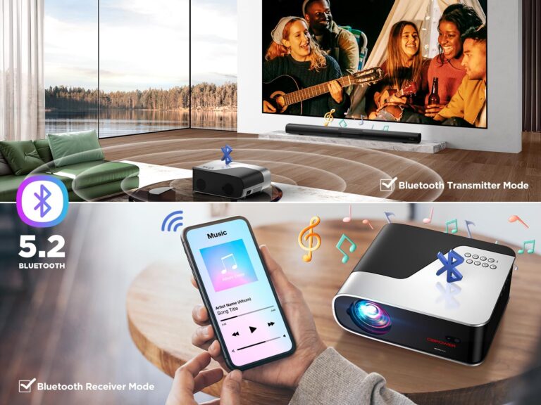 [Netflix Officially/AI Auto Focus] Smart Projector with WiFi and Bluetooth,Dolby Audio,DBPOWER Native 1080p Projector with Apps Built-in Netflix/Hulu/Disney+/Peacock, 600ANSI Movie Projector - Image 5